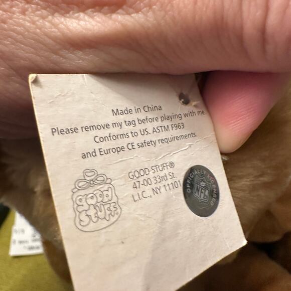 NFL INDIANAPOLIS COLTS Good Stuff Football Teddy Bear Stuffed Animal 15” W Tag - Picture 8 of 10